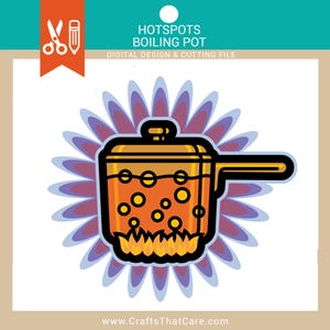 HOT SPOTS | Siedetopf SVG, Herd, Hot Pot, Siedepunkt, Rezept, Langustensieden, SVG, Png, digitaler Download