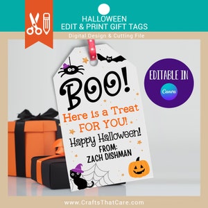 HALLOWEEN | Favor Tags, Boo Geschenkanhänger, Süßes oder Saures Favor Tags, Leckerlibeutel, druckbare Halloween Tags, Halloween Party Favor, Boo Geschenkanhänger