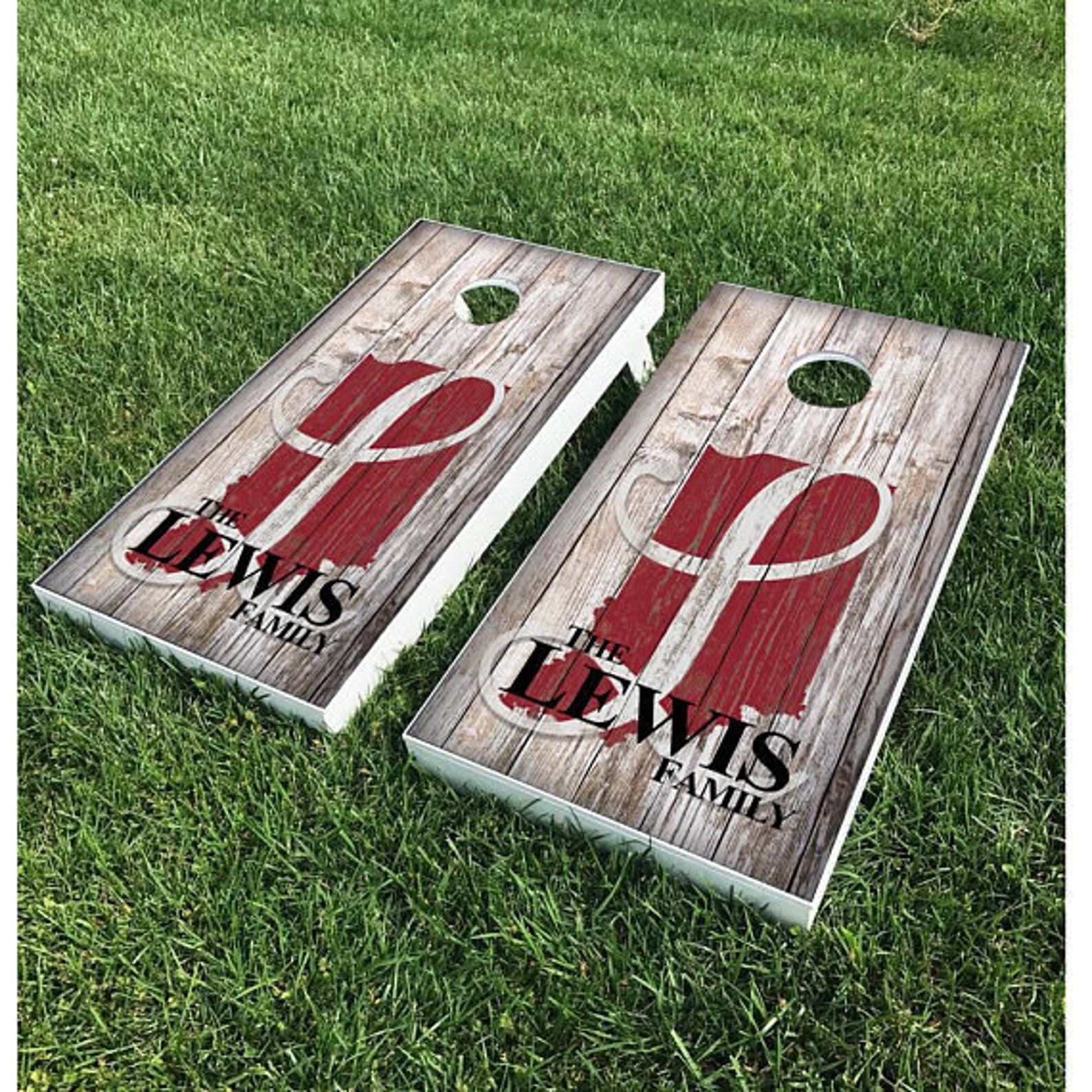 TWO 2 Decals Cornhole Board Decals Custom Made Cornhole Etsy
