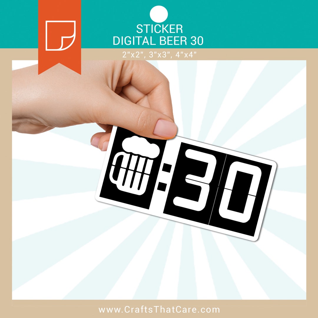 FOOD & SPIRITS | Beer 30 Sticker, Beer Thirty Sticker, Funny Tumbler ...