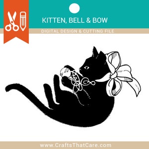 Gatito / Arco / Campana / SVG / PNG / Descarga digital / Archivo de corte / Descarga instantánea