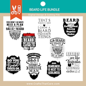 BAARD LEVEN | Baard bundel, Vaderdag cadeau, papa shirt, Vaderdag shirt, Vaderdag cadeau van vrouw, grappig citaat, baard SVG, papa cadeau