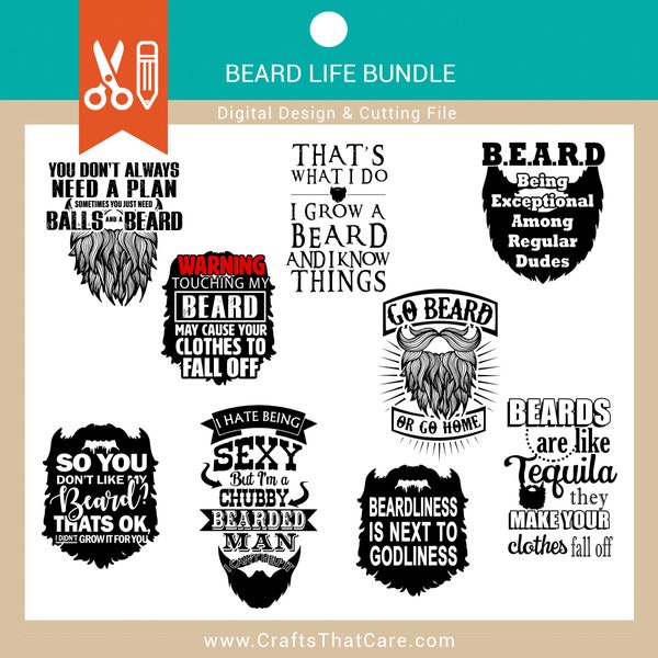 BEARD LIFE | Beard Bundle, Father's Day gift, Dad shirt, Father's Day shirt, Father's Day gift from wife, Funny Quote, Beard svg, Dad Gift