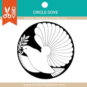 DOVE | circle dove | bird of peace | SVG | Digital Download | Cut File | Instant Download