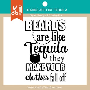 BART LEBEN | Bärte sind wie Tequila | SVG | Digitaler Download | Geschnittene Datei | Sofort Download