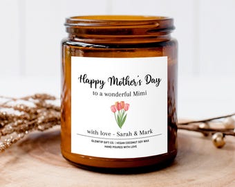Personalized Candle for MiMi for Mother's Day, Custom Mother's Day Gift for Grandma, Candle Gift for Mimi, Mimi Mother's Day Gift