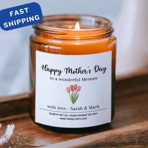 Personalized Gift for Memaw for Mother&#39;s Day, Custom Mother&#39;s Day Gift for Grandma, Candle for Memaw, Memaw Mother&#39;s Day Gift, Memaw Gift
