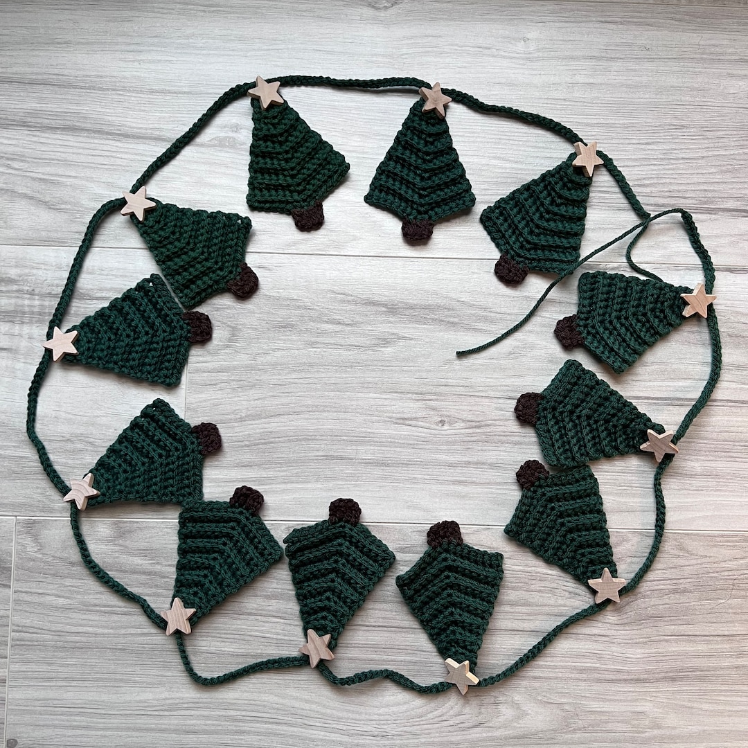 Christmas Tree Garland Crochet Tree Garland Christmas Etsy