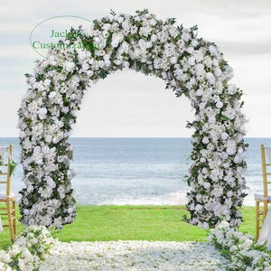 White 5D Artificial Wedding Arch Flower Garland Flower Arrangement Valentine&#39;s Day Party Backdrop Decoration