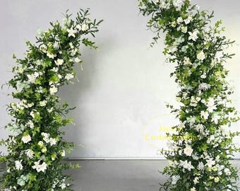 5D Wedding Pillar Flower, Spring Wedding Backdrop Horn Arch Floral Arrangement, Tropical Plant Artificial Flower Garland, Shop Front Decor