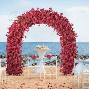 Hot Pink 5D Artificial Wedding Arch Flower Arrangement Flower Garland Valentine&#39;s Day Party Backdrop Decoration