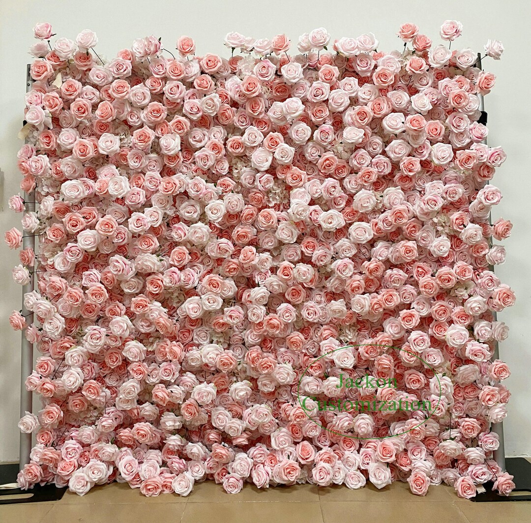 Light Pink Rose Flower Wall Backdrop, Wedding Decor - Etsy