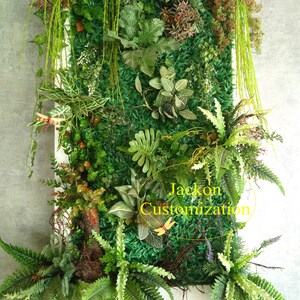 Fondo de pared decorativo para sesión de fotos de jardín de restaurante con plantas enrollables de tela artificial 5D