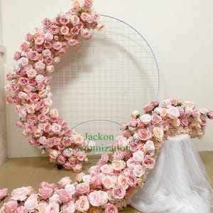 Blush Pink Wedding Artificial Flower Arrangement Aisle Flower Bridal Shower Background Decor Props
