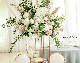 Blush roze wit middelpunt, kunstmatig bruiloftdecor met groen