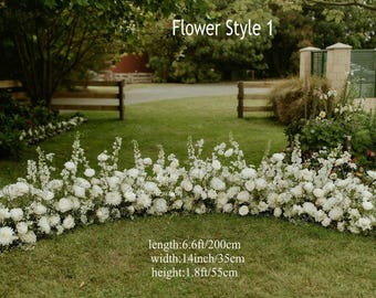 Witte bloemen loper bruiloft gangpad, tuinceremonie babyspullen vloerdecoratie