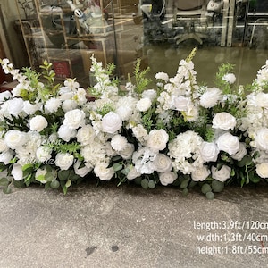 White Wedding Flowers,Aisle Flowers,Wedding Ceremony Aisle Runners,Ground Floral Arrangement,Altar Decor,Church Flower,Staircase Flower