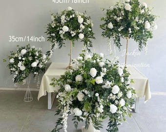 Ivory White Flower Centerpiece, Wedding Decorations