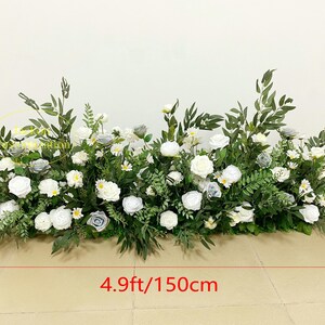 5D Artificial Fake Leaves Wedding Aisle Flower Floor Flower Arrangement Wedding Flower Runner Home Decor Floral Business Party Flower Row