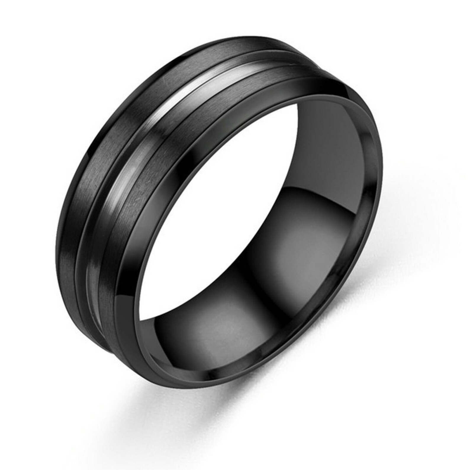 Personalized Fluted Ring Groove Rings Man Woman Rings Couples Etsy