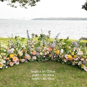 Colorful Beach Flower Runner,Wedding Ceremony Flowers,Aisle Runners Decor,Wedding Florals,Altar Decor,Floor Flower,Flower Centerpiece