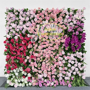 Colorful Wedding Backdrop Cloth Roll Up Flower Wall Wedding Party Photo Backdrop Top Quality Quick Assemble