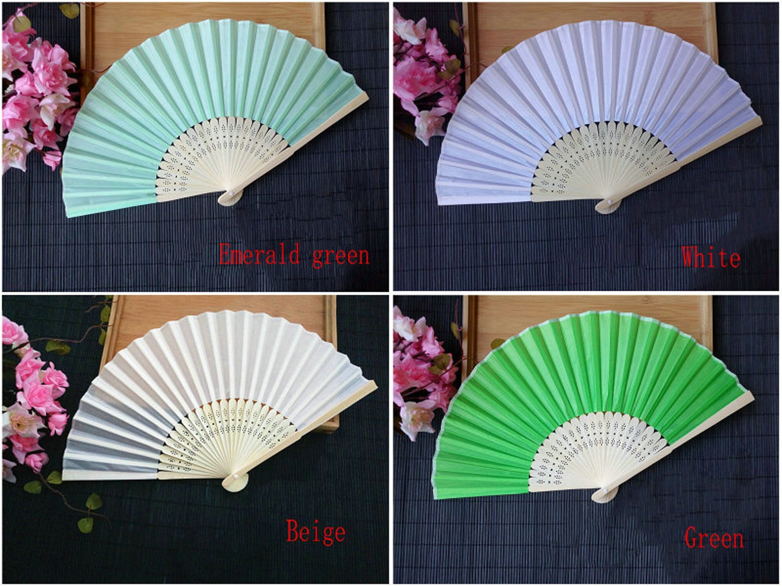 Personalized Folding Fans Handheld Fan Wedding Favors Etsy