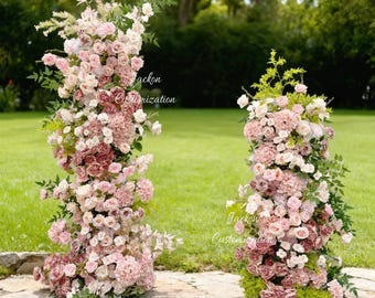 Dusty Pink Flower Arch, Wedding Home Decor