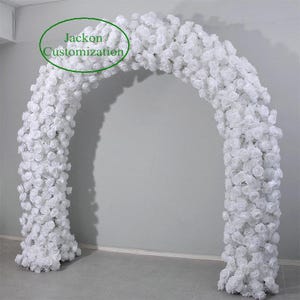 White Roses Artificial Arch Flower Wedding Engagement Ceremony Background Decoration Floral Home Decor Shop Front Decor Flower Arrangement