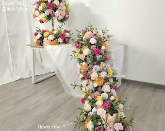 Multicolor Floral Table Runner: Wedding Centerpiece, Arch Decor