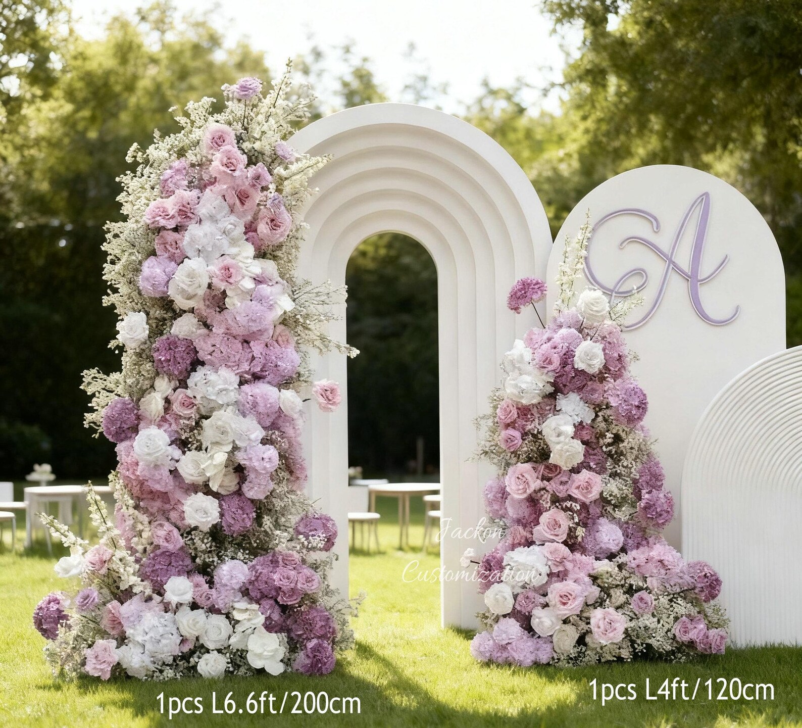 Rustic Fall Floral Pillar, Artificial Flower Columns for Boho Weddings ...