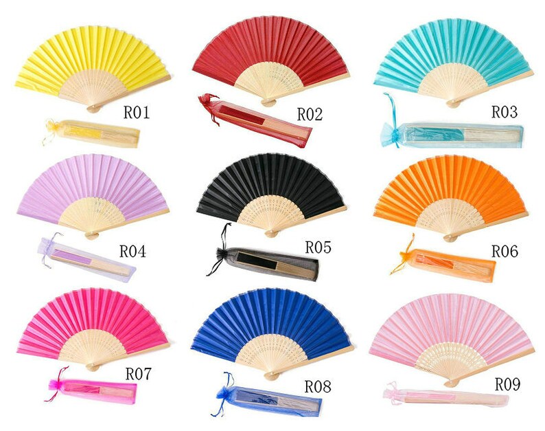 Personalized Folding Fans Handheld Fan Wedding Favors Etsy