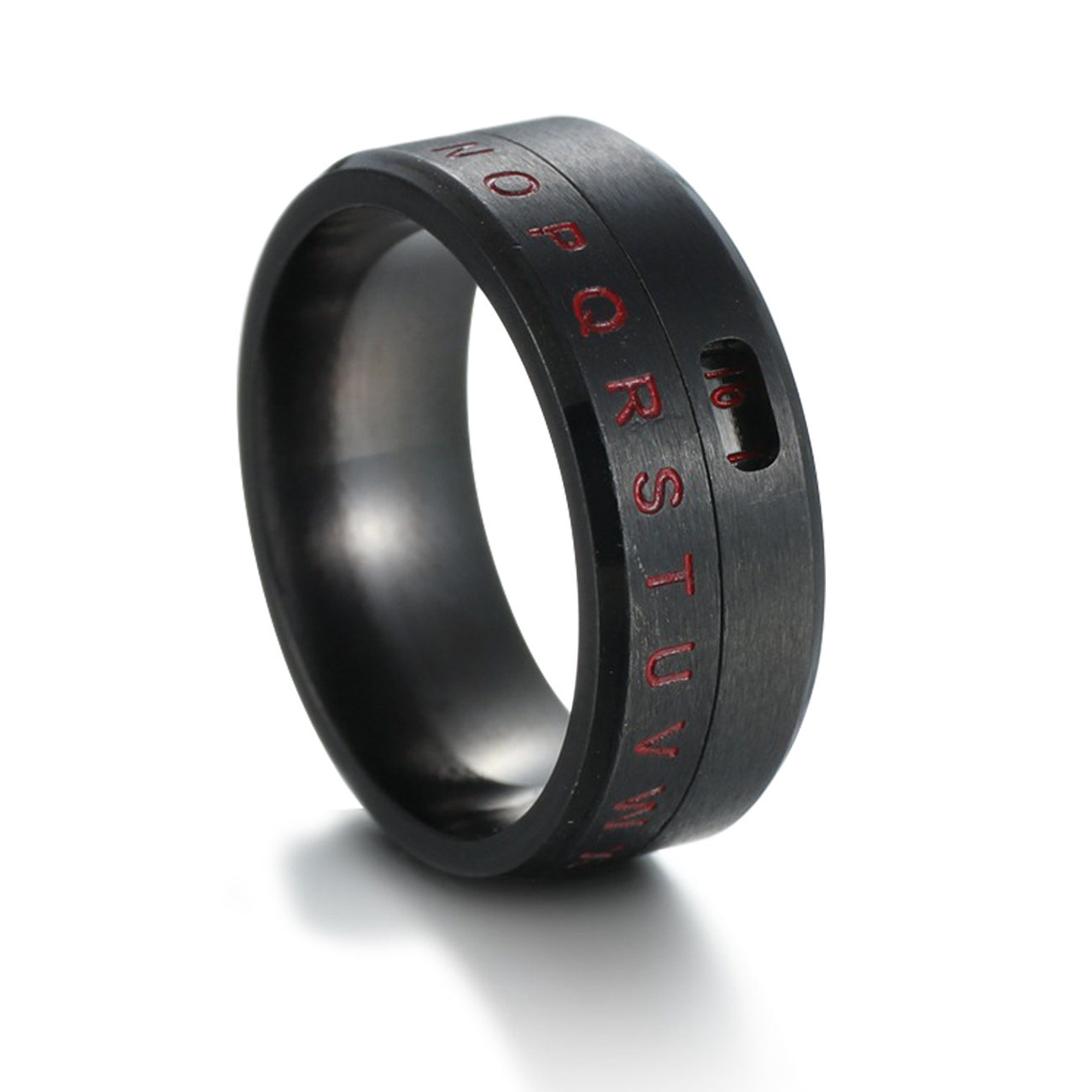 Rotatable Numbers Letters Rings Man Woman Ring Couples Wedding Etsy