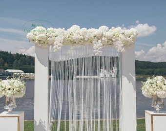Décoration de mariage originale, composition florale ivoire, boule florale pour table d'événement, décoration de fond pour fête de fiançailles