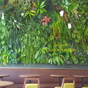 Decoración de pared con plantas artificiales para eventos, restaurantes, jardines, sesiones de fotos, telón de fondo, pared decorativa, escaparate, plantas tropicales, decoración de pared