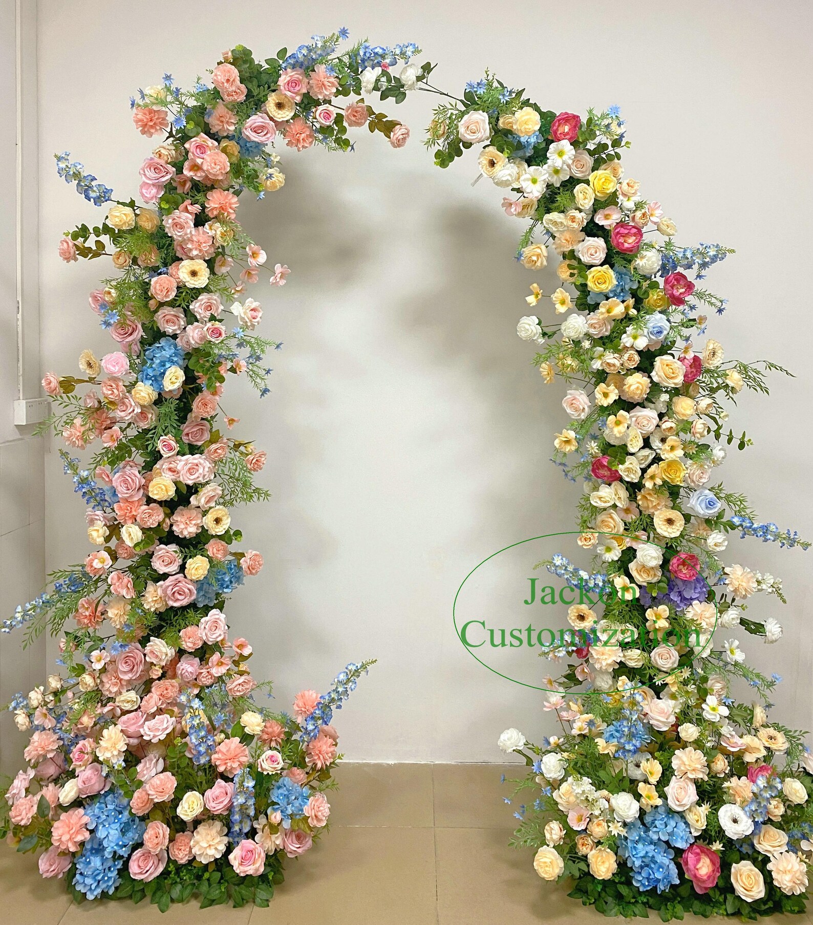 Spring Mini Arch Decor Colorful Spring Flower Arch, Wedding, Home Decor Floral Garland Decor ...