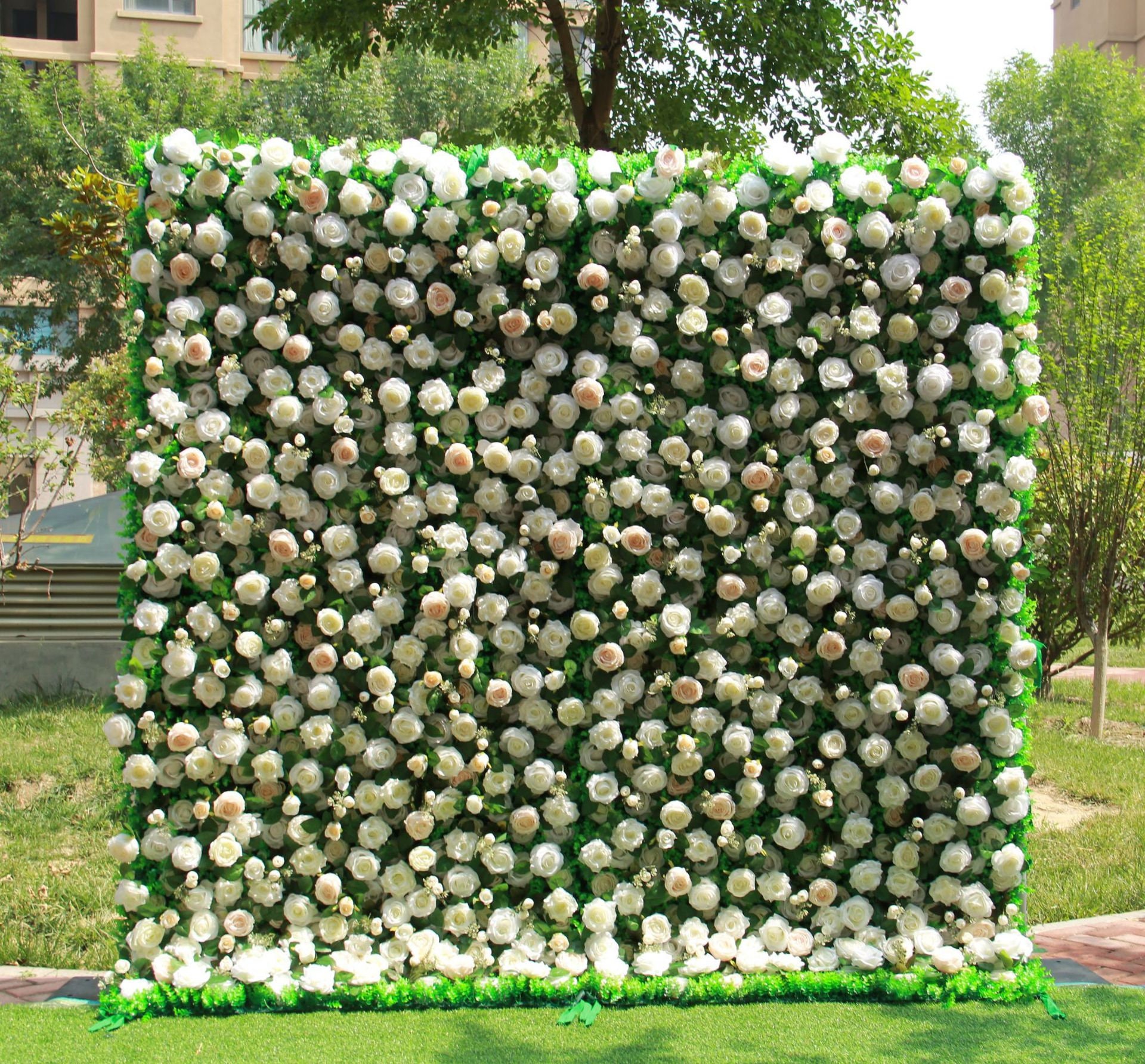 Green Leaf & Flower Wall Panel: Custom Backdrop Decor - Etsy