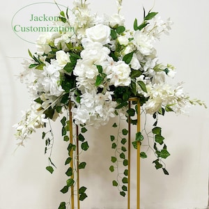 White Wedding Centerpieces Table Centerpieces Altar Decor Bridal Shower Aisle Runner Flower Artificial Flower Ball Home Decor Floral