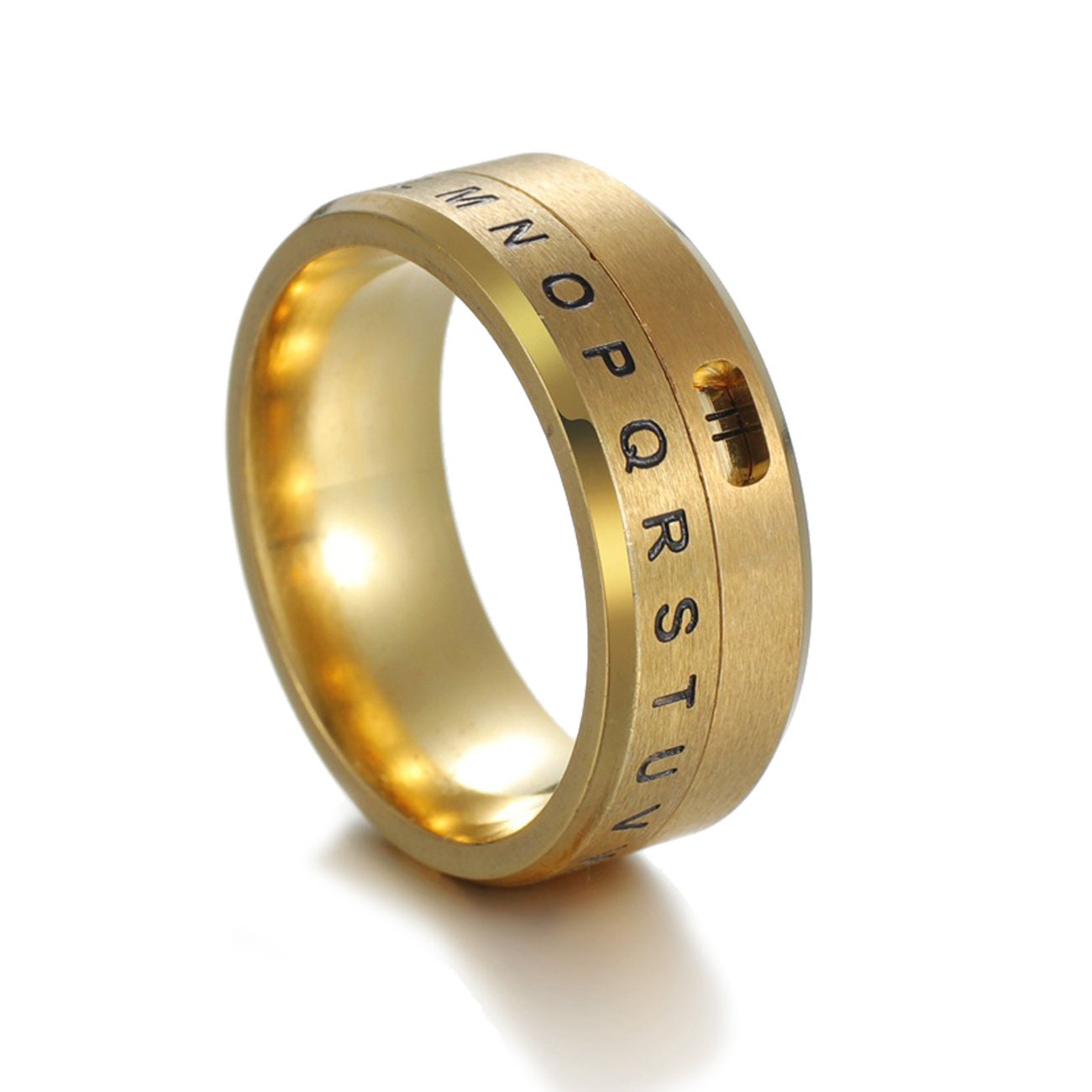 Rotatable Numbers Letters Rings Man Woman Ring Couples Wedding Etsy