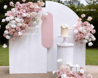 Blush Pink White Wedding Arch Flowers Set,Artificial Floral Arrangement Decor