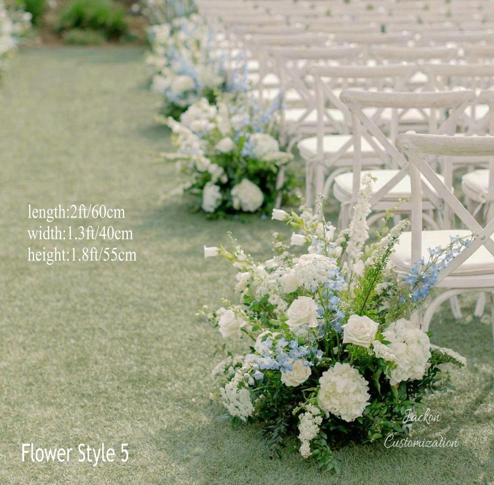Colorful Wedding Aisle Floral Runner, Ground Flower Altar Decor - Etsy