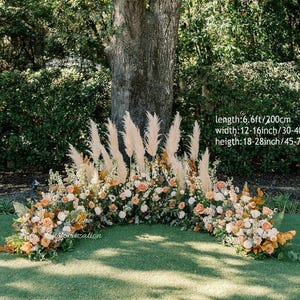 Terracotta Autumn Fall Wedding Aisle Flower, Aisle Runner Floral, Altar Decor, Bridal Shower Flower Arrangement, Floor Flower, Beach Floral
