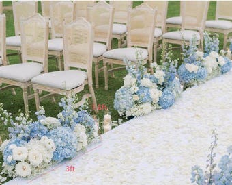 Light Blue and White Wedding Flowers Wedding Ceremony Flowers Wedding Ceremony Aisle and Altar Decor Bridal Shower Flower Arrangements