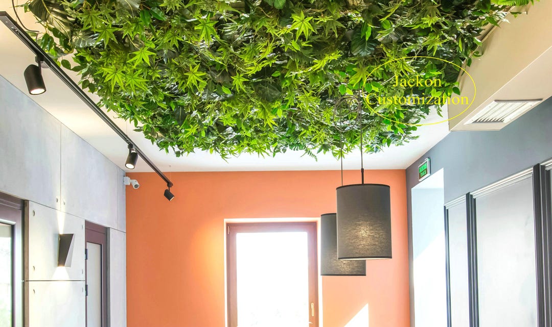 Artificial Greenery Ceiling Panels | Customizable Hanging Foliage |  Commercial & Home Decor - Etsy