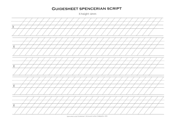Spencerian Script Practice Sheets
