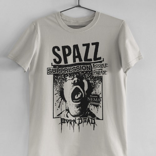 Spazz Unisex T-shirt Concert Flyer Suppression Born Dead - Etsy Canada