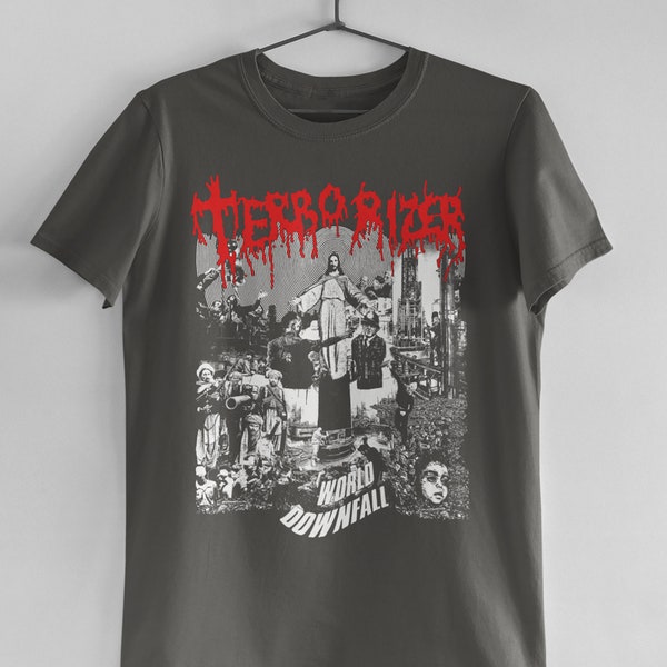 Terrorizer Unisex T-Shirt - World Downfall - Fear of Napalm - Grind Shirt - Grindcore - Crust Punk - Death Metal - Napalm Death - Carcass