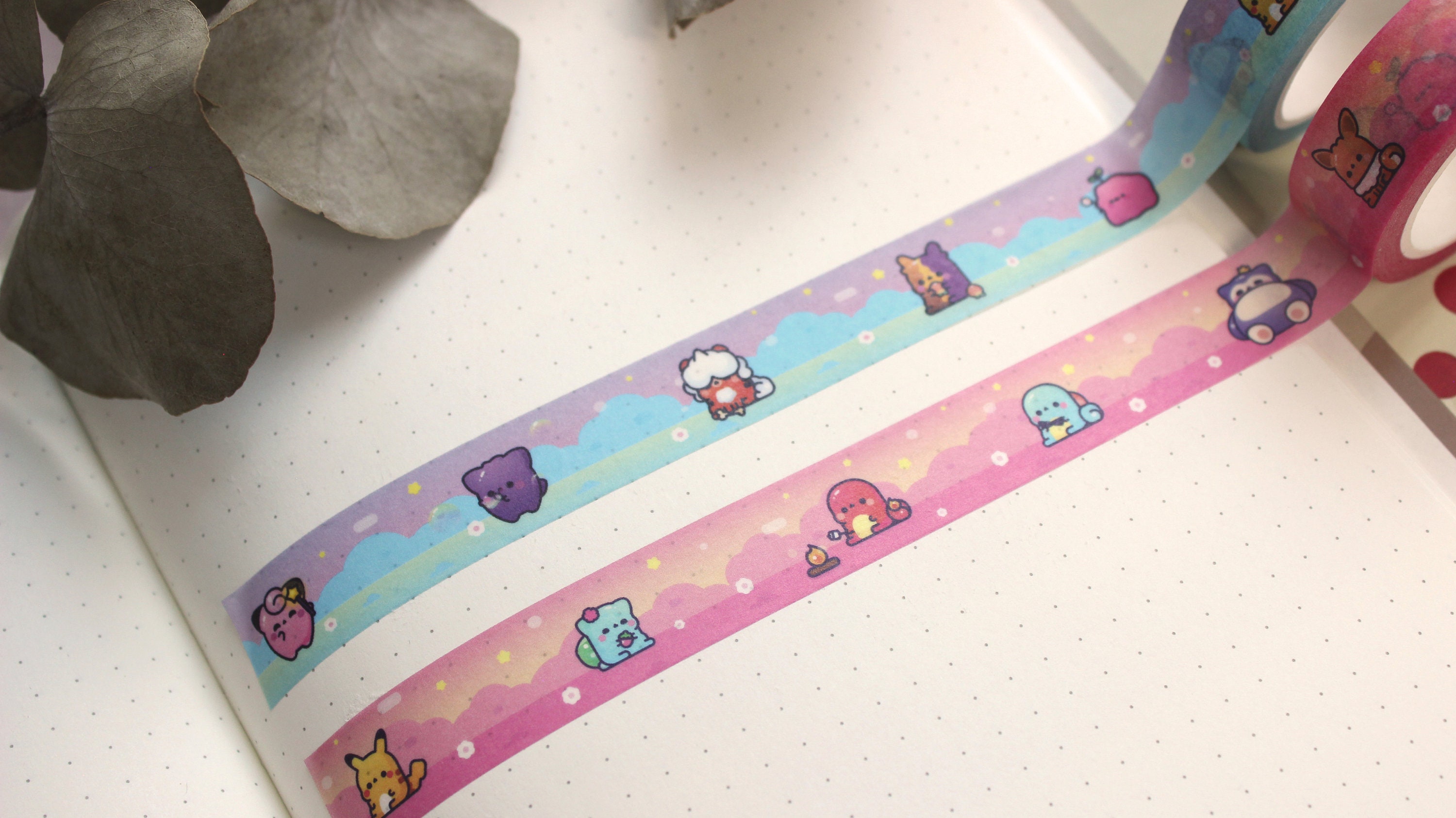 Kawaii Mob Washi Tape ~ Kawaii Stationary ~ Cute Washi Tape ~ Kawaii …