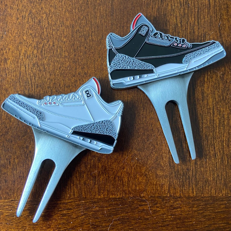 Premium Golf Shoe Divot Repair Tool Air Jordan 1, 3, IV, XI, XII, Xiii, AF1: Cement-Inspired Sneaker Designs 17 Styles to choose Brand New image 6