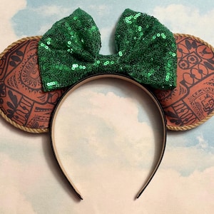 Maui Inspired Mouse Ears: Sequin Bow Headband
